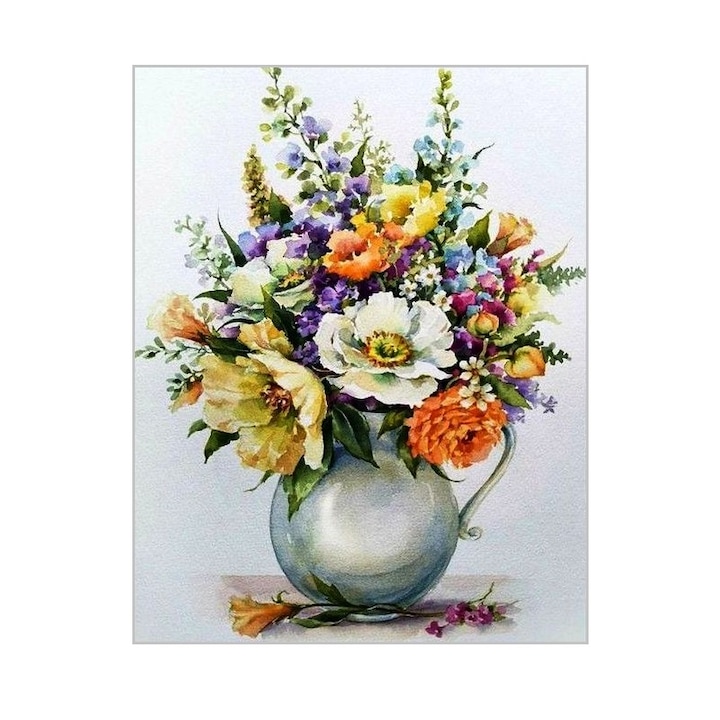 Set pictura pe numere Aranjament floral Tablou 20 x 30 cm