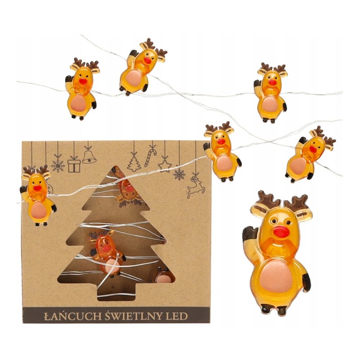 Instalatii de Craciun, Ramiz, LED, Ren, 2.2m