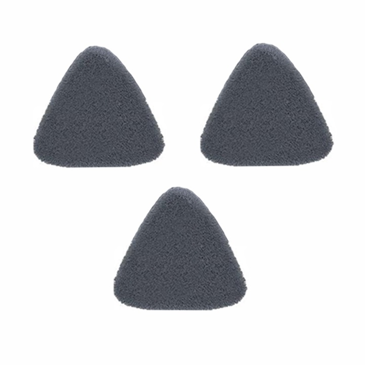 Комплект от 3 резервни части за моп с триъгълна глава Teno®, ротация на 360 градуса, 27 см, сив