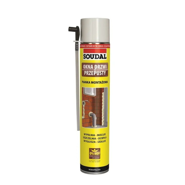 Spuma poliuretanica de asamblare, Soudal, 750 ml