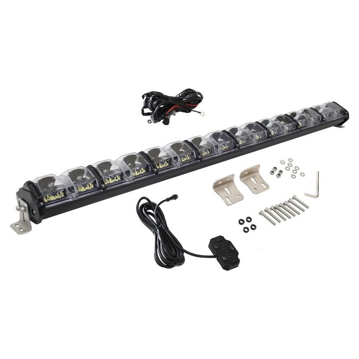 Bara LED Multi-Mod cu lumini scurte/lungi, Combo combinat - lumina Flood si Spot, seria IM, iluminare RGB cu 7 culori diferite, 35700 LM lumeni, 12-24V - 101,6 cm