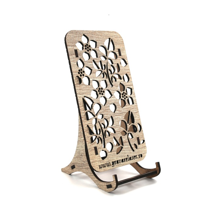 Suport pentru telefon, 15cm x 7.5cm, din lemn