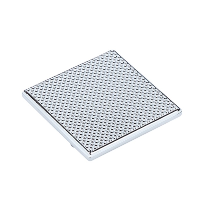 Buton patrat pentru mobila Caro, finisaj crom lucios CB, 64x64x26 mm