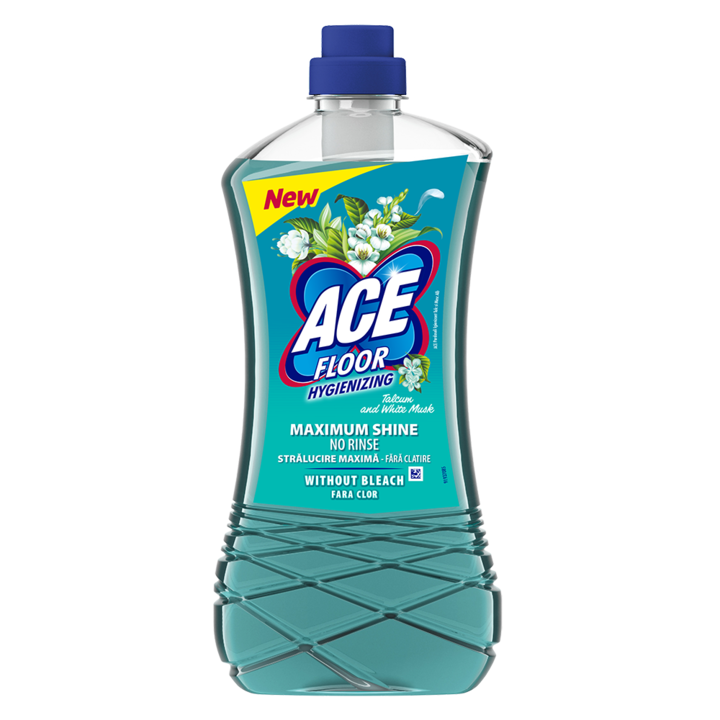 Препарат за под Ace, Без хлор, Талк и бял мускус, 1 л