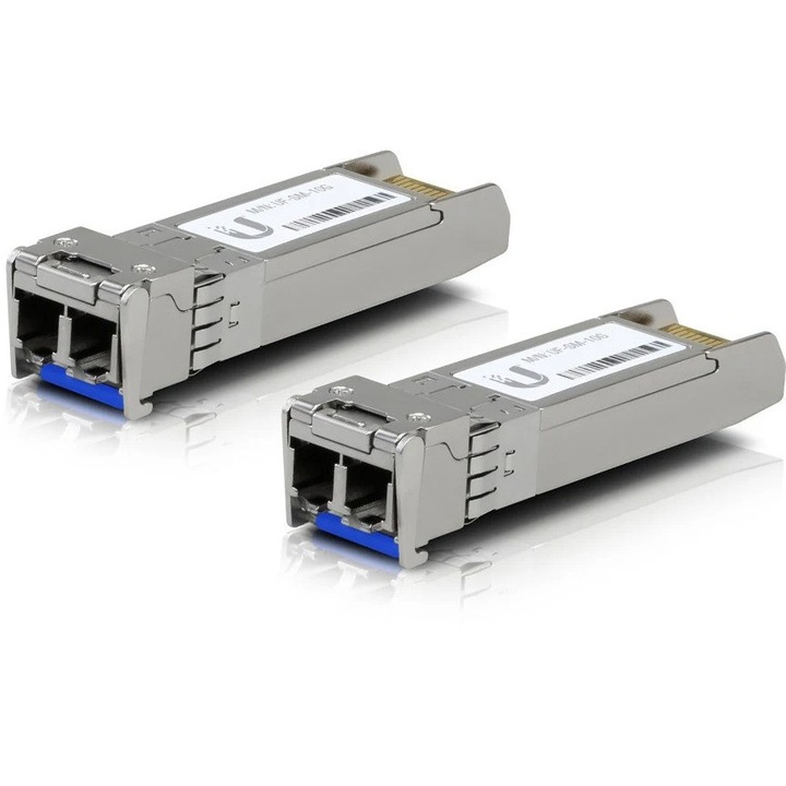 Set 2 module de fibra optica monomod, Ubiquiti, Argintiu