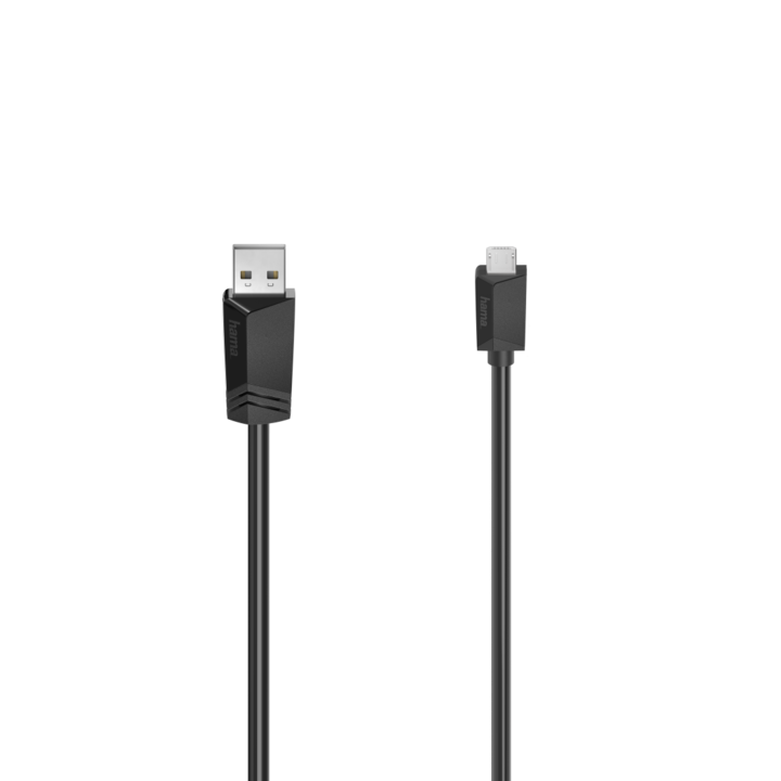 Hama 200609 FIC micro USB 2.0 3m черен кабел за данни