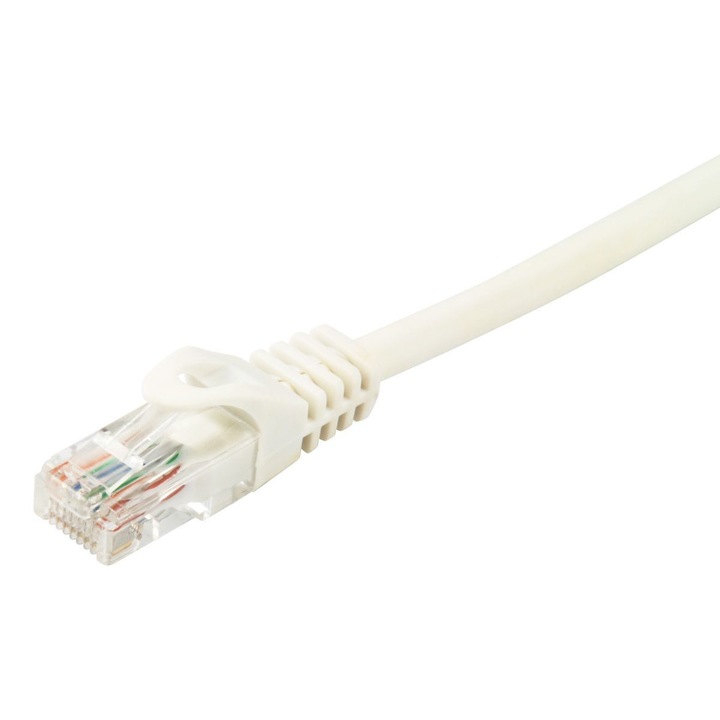 EQuip CAT6 U-UTP пач кабел 1 м бял, 225375, мрежови кабели