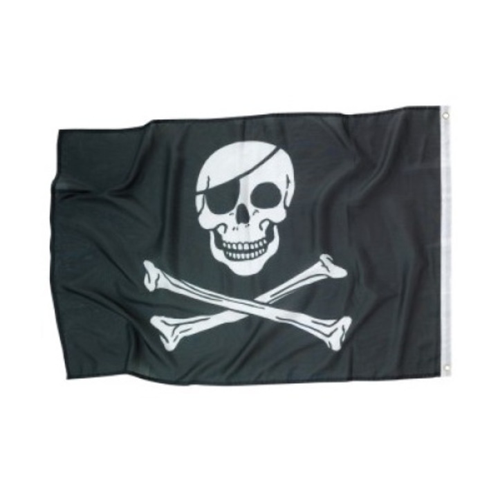 Steag pirati, Amscan, Poliester, 92 x 60 cm, Negru