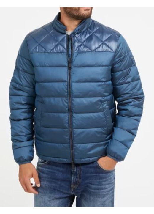 Jacheta barbati, Guess, Poliester, Albastru, Albastru