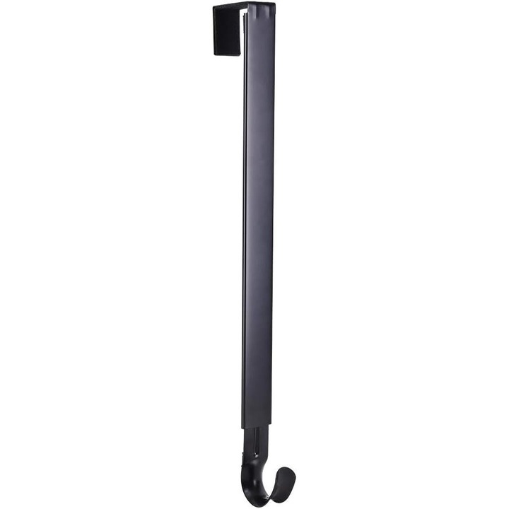 Ajtókoronatartó, QttvbTna, Fém, 38 - 63 cm, Fekete