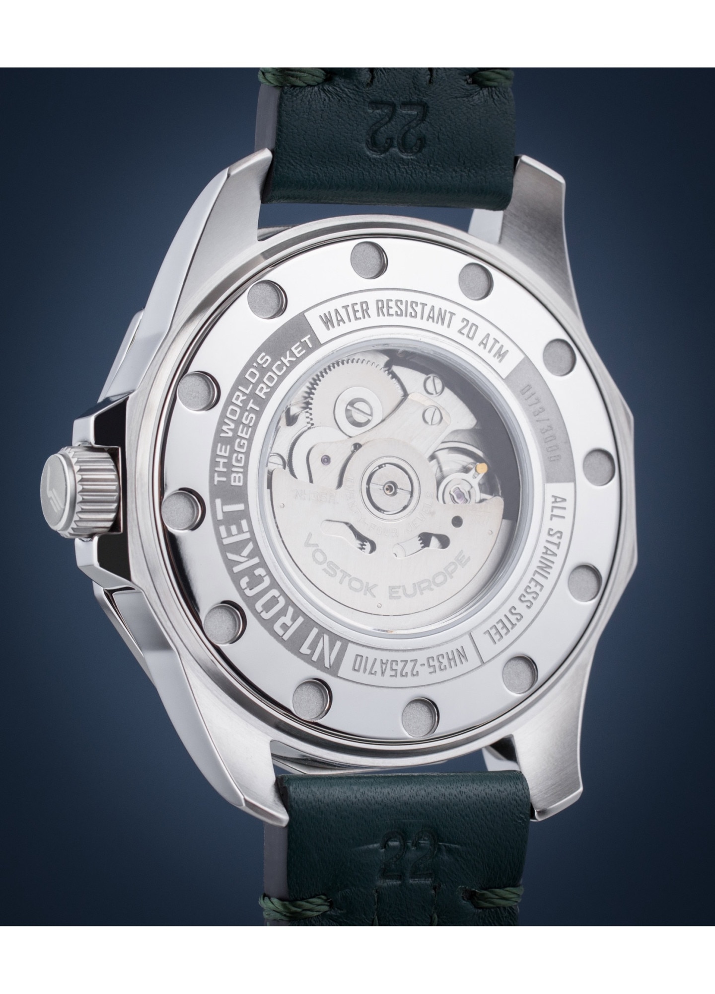 Ceas barbatesc, Vostok Europe, Inox/Piele naturala, Verde - eMAG.ro