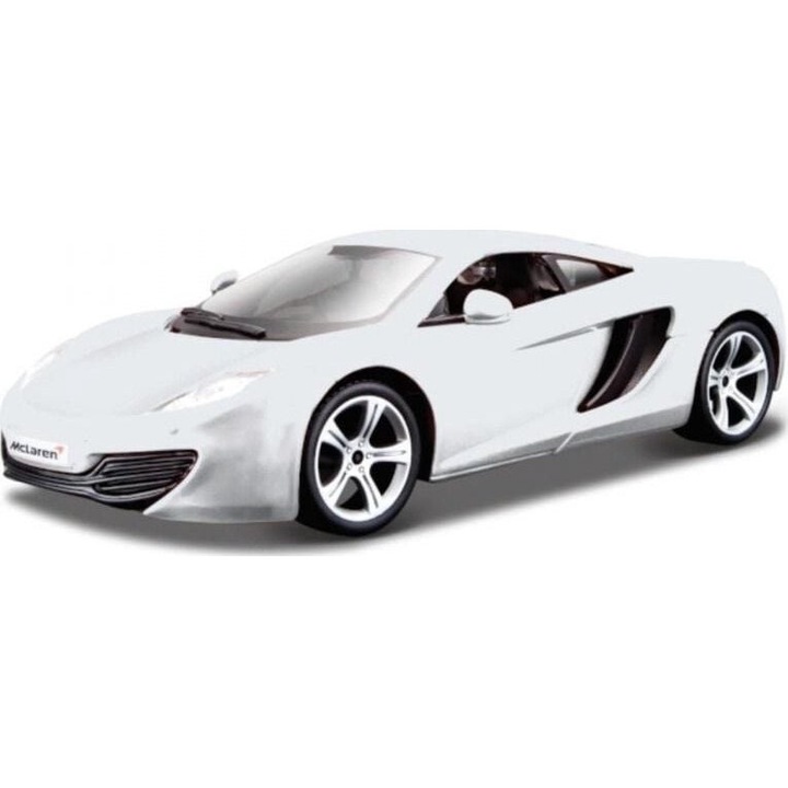 McLaren MP4-12C modellautó, Bburago, fém, fehér, méretarány 1:24