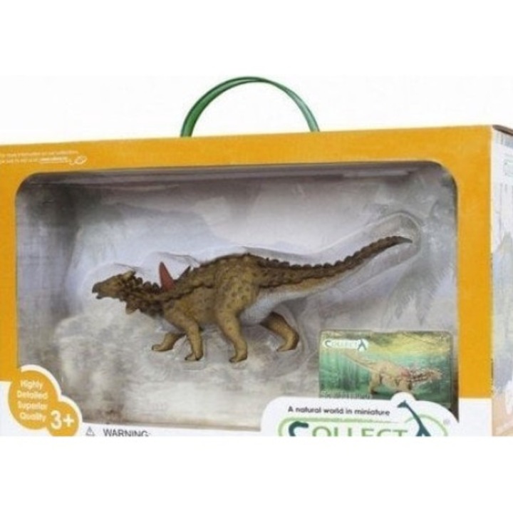 Играчка фигурка, Collecta, Пластмаса, С шарка на животни, Сиво/Зелено