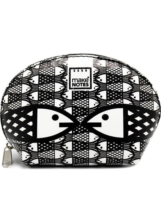 Női táska, Jegyzetek, Textil, Mintás, Fehér/Fekete
