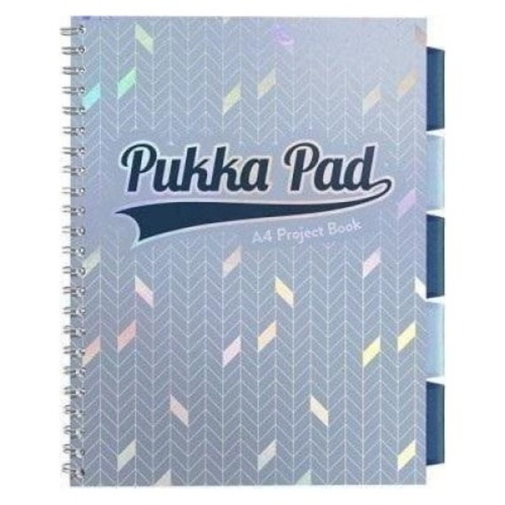 Jegyzetfüzet A4-es formátumban, Pukka, 100 lapos, Többszínű