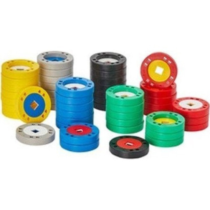 Комплект колела за играчки, PlusPlus, Пластмаса, Многоцветен
