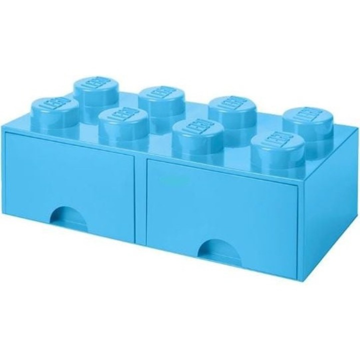 Кутия за съхранение с 2 LEGO чекмеджета, 50x25x18 см, пластмаса, синя