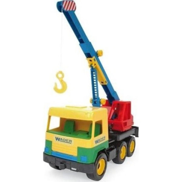 Играчка кран, Wader, Пластмаса, 38 см, Многоцветен