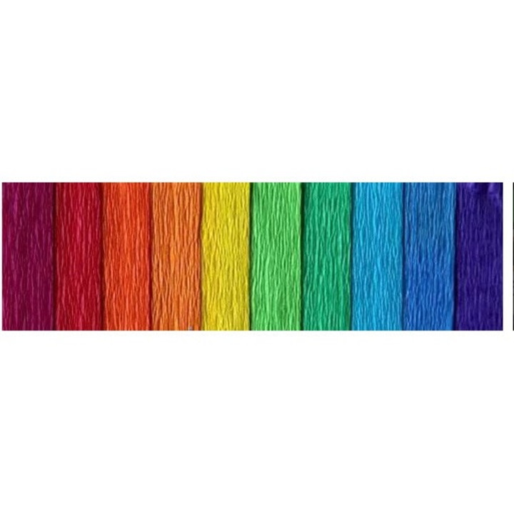 10db krepp papír szett, Interdruk, 200x50cm, Multicolor