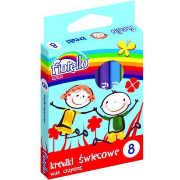 Set 8 creioane cerate, Fiorello, 8 culori