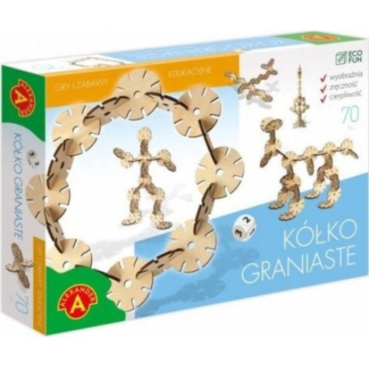 Set constructie, Alexander, Lemn, 70 bucati