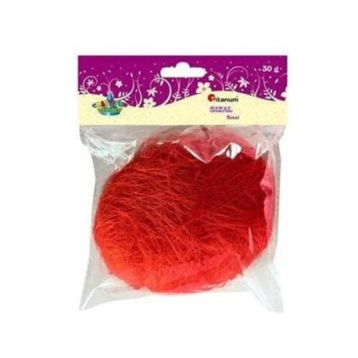 Декоративна трева, Титан, Сизал, 30гр, Червена