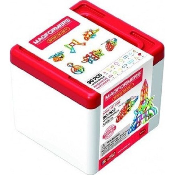 Set de constructie, Magformers, 90 elemente, Multicolor