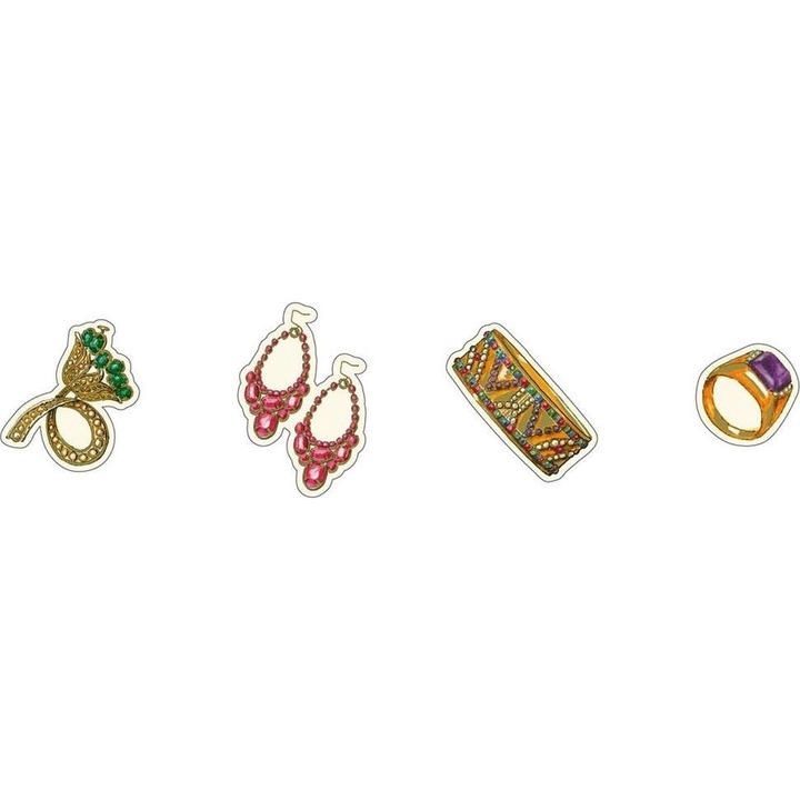 4 db MGN 004 PIROS dekoratív mágneskészlet