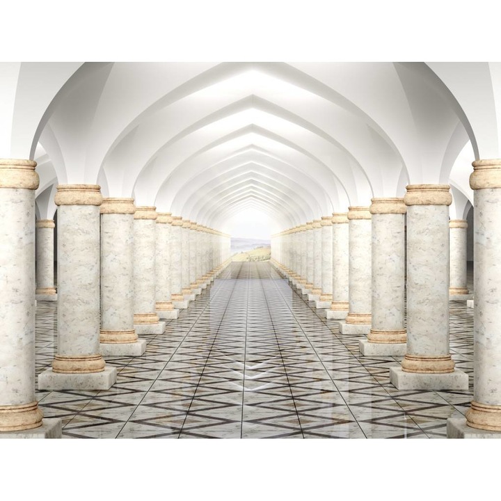 Öntapadó PVC tapéta - Perspective White Columns, 100 x 150 cm
