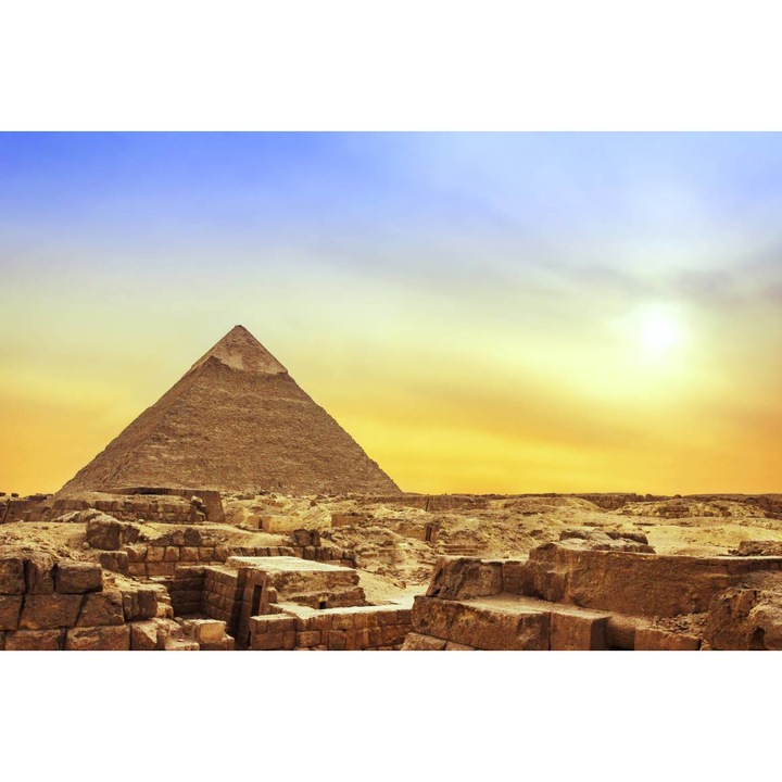 Öntapadó PVC tapéta - Piramisok 3, 100 x 150 cm