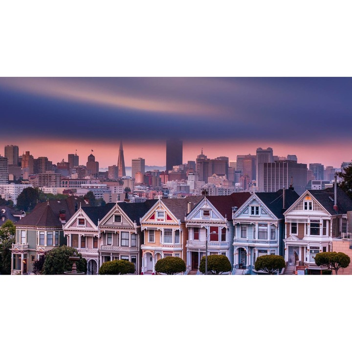 Öntapadó PVC tapéta - The Painted Ladies Historical Monument, 100 x 150 cm