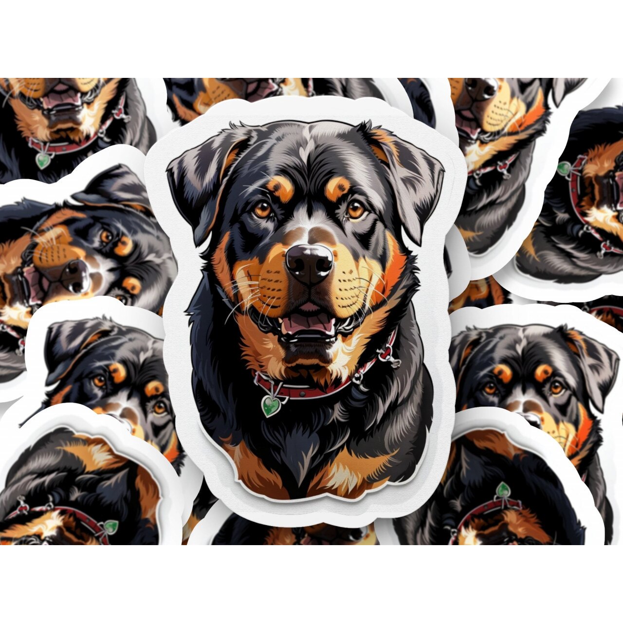 Set 12 bucati, Sticker decorativ, Caine Rottweiler