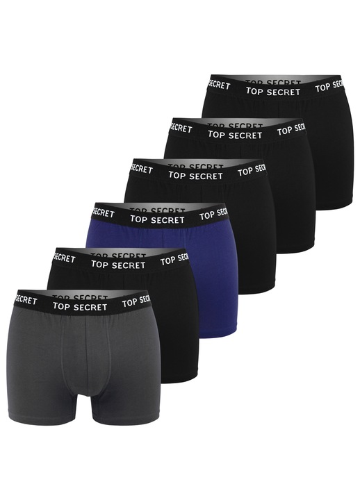 Boxeri barbatesti Top Secret, bumbac, set 6 buc., BM901, Citron pulse, L