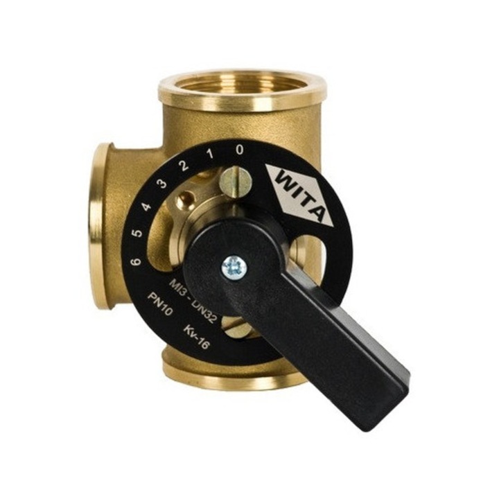 Adaptor Helwita T-007020, 3 cai, otel, 1 inch, pentru instalatii sanitare