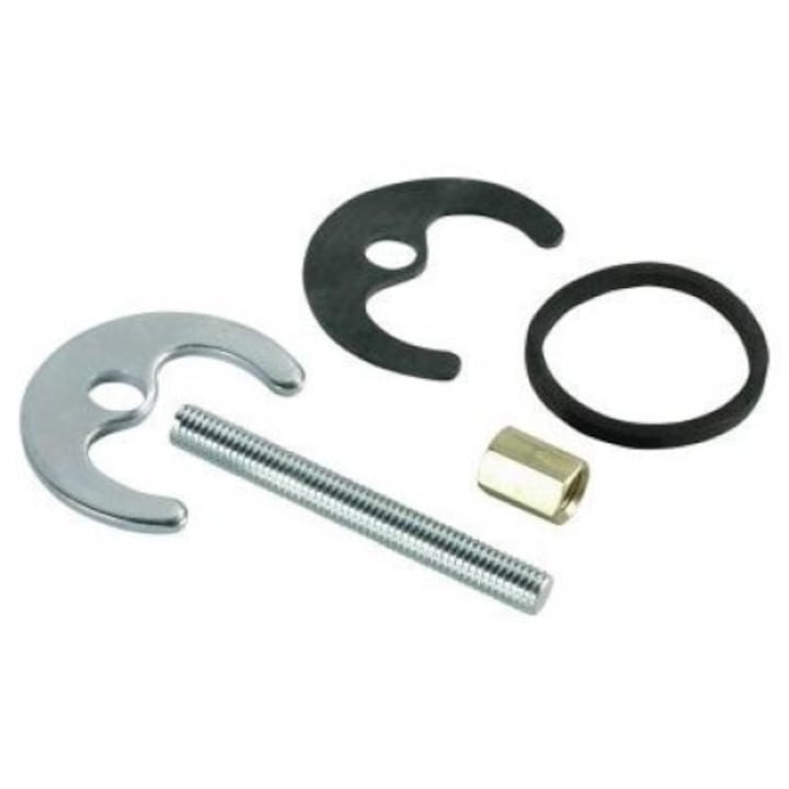 Kit pentru fixare baterie lavoar, Otel, Argintiu/Negru