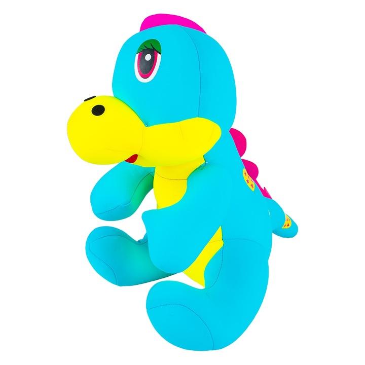 Toy Dinosaur textil anyag granulátummal, 32x18,5x29 cm, kék, Robentoys®