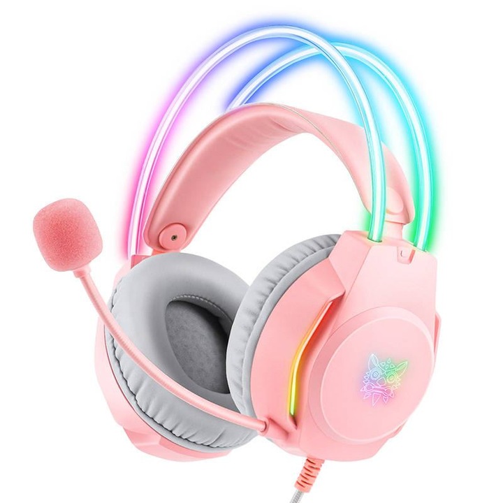 Геймърски слушалки, ONIKUMA, X26, розови