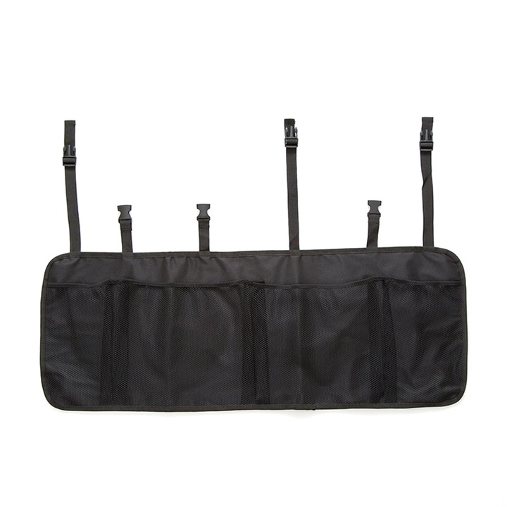 Suport auto multifunctional pentru depozitare, capacitate mare, bariera de siguranta, negru