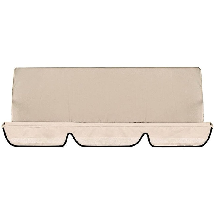 Husa pentru balansoar gradina, textil, impermeabila, 20 x 15 x 2 cm, bej