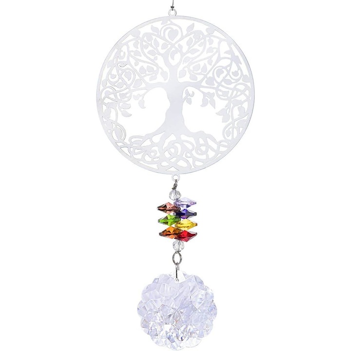 Függő dekoráció, Yongziming, fém/kristály, többszínű