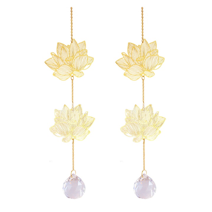 Kristály díszítőkészlet, 2 darabos, többszínű