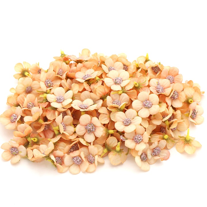 Комплект 100 броя изкуствени маргаритки QttvbTna, украса за сватба и Коледа, многоцветни, 2,5см