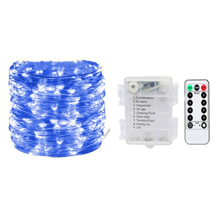 Set 200 Lumini LED, Albastru, 20m