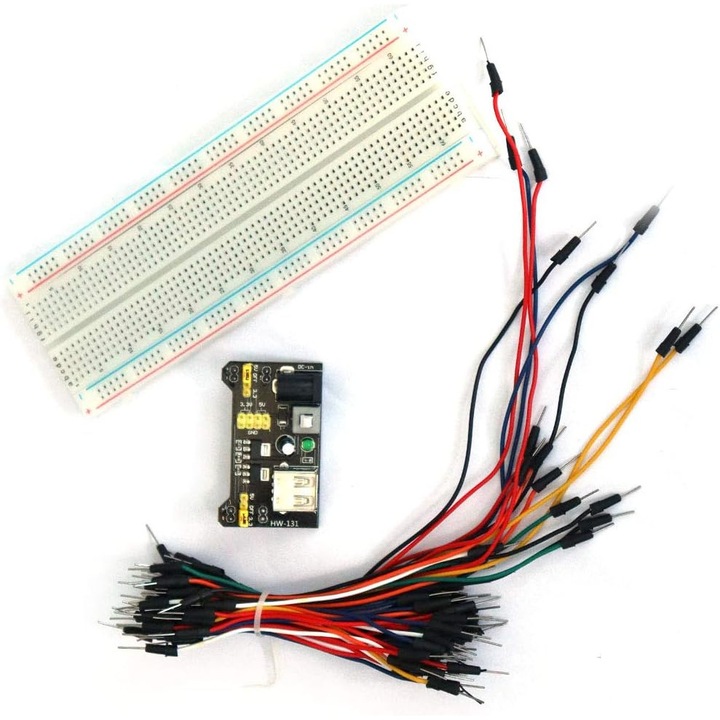 Breadboard prototípuskészítő készlet, QttvbTna, 830 MB102 pont, 3,3 V/5 V tápegység, 65 dupont átkötőkábel, Arduino K3 kompatibilis