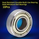 Set 10 rulmenti, QttvbTna 698ZZ, 8x19x6mm, argintiu