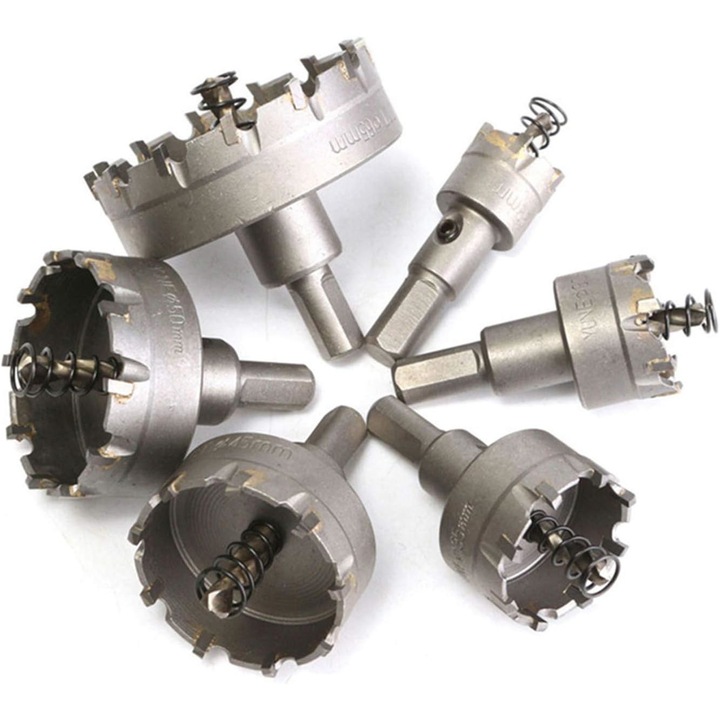 Set 6 freze din carbid QttvbTna, 22-65mm, pentru metal