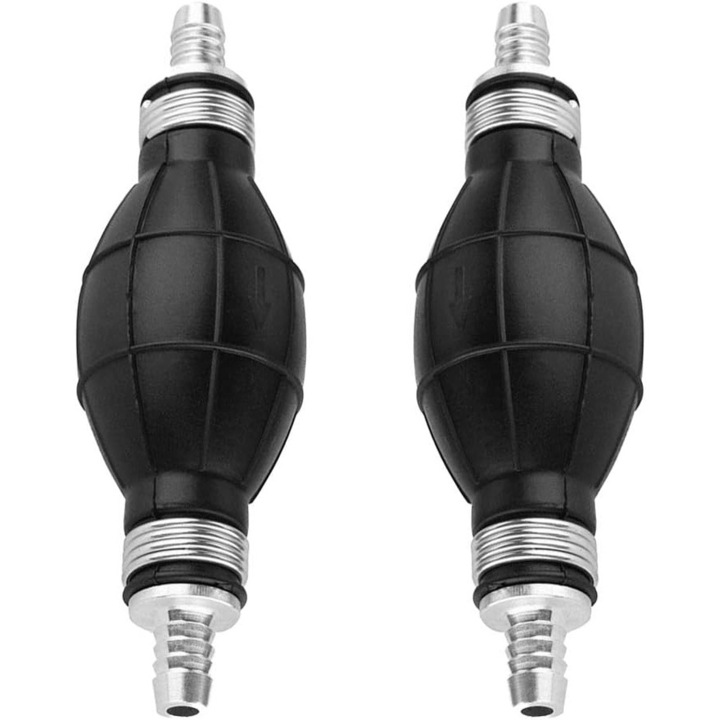 QttvbTna комплект помпа за зареждане с гориво, алуминий и гума, черен, 8mmx15cm, комплект от 2 бр.