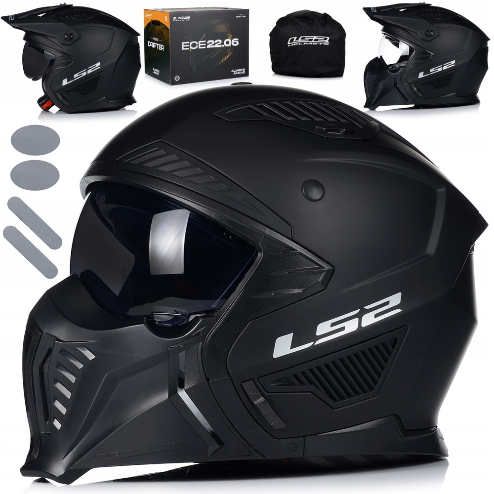 セキュリティ・セーフティ LS2 drifter of606 Casca moto, LS2 OF606 DRIFTER, Negru, Sistem Ventilatie, KPA, ECE