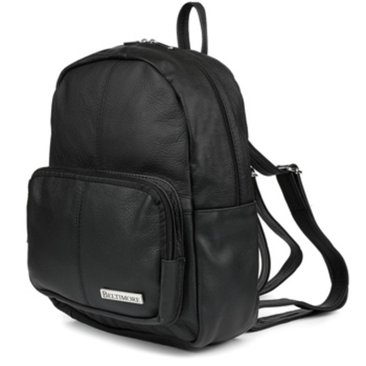 Rucsac de dama, Beltimore, Piele, 30x23x15cm, Negru