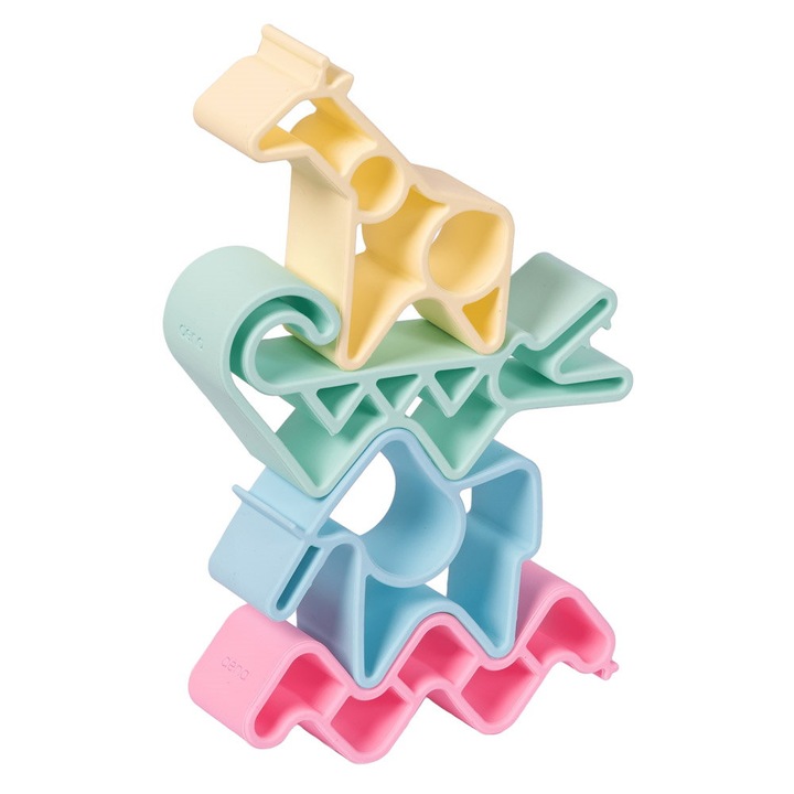 Nyitott végű érzékszervi játékok készlet, My First Animals, Nordic színek, 4 darab, Dena Toys
